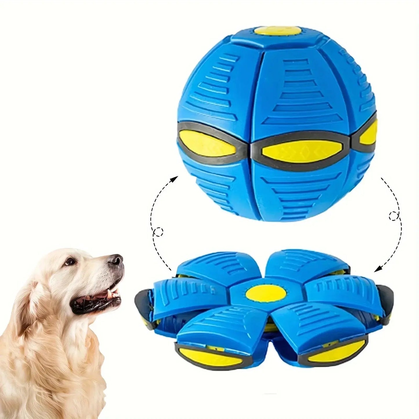 Flying Saucer Bouncing Ball Is A Durable, Elastic and Fun Dog Pet Toy Suitable for Outdoor Activities and Exercise PetsFani