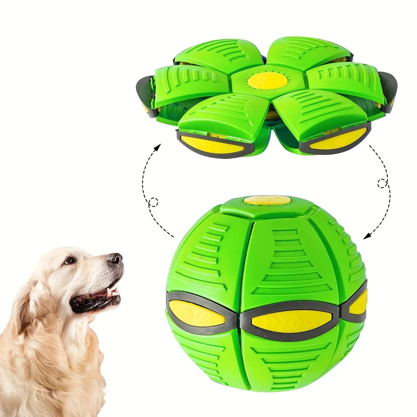 Flying Saucer Bouncing Ball Is A Durable, Elastic and Fun Dog Pet Toy Suitable for Outdoor Activities and Exercise PetsFani