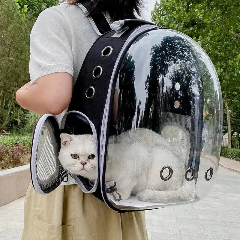 Pet Cat Carrying Bag Space Pet Backpacks Breathable Portable Transparent Backpack Puppy Dog Transport Carrier Space Capsule Bags PetsFani