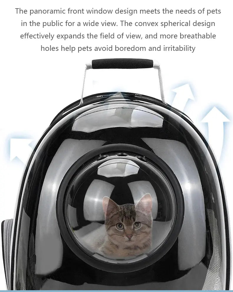 Pet Cat Carrying Bag Space Pet Backpacks Breathable Portable Transparent Backpack Puppy Dog Transport Carrier Space Capsule Bags PetsFani