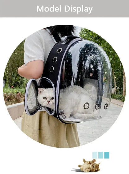 Pet Cat Carrying Bag Space Pet Backpacks Breathable Portable Transparent Backpack Puppy Dog Transport Carrier Space Capsule Bags PetsFani