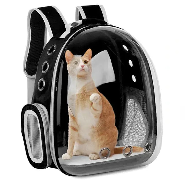 Pet Cat Carrying Bag Space Pet Backpacks Breathable Portable Transparent Backpack Puppy Dog Transport Carrier Space Capsule Bags PetsFani