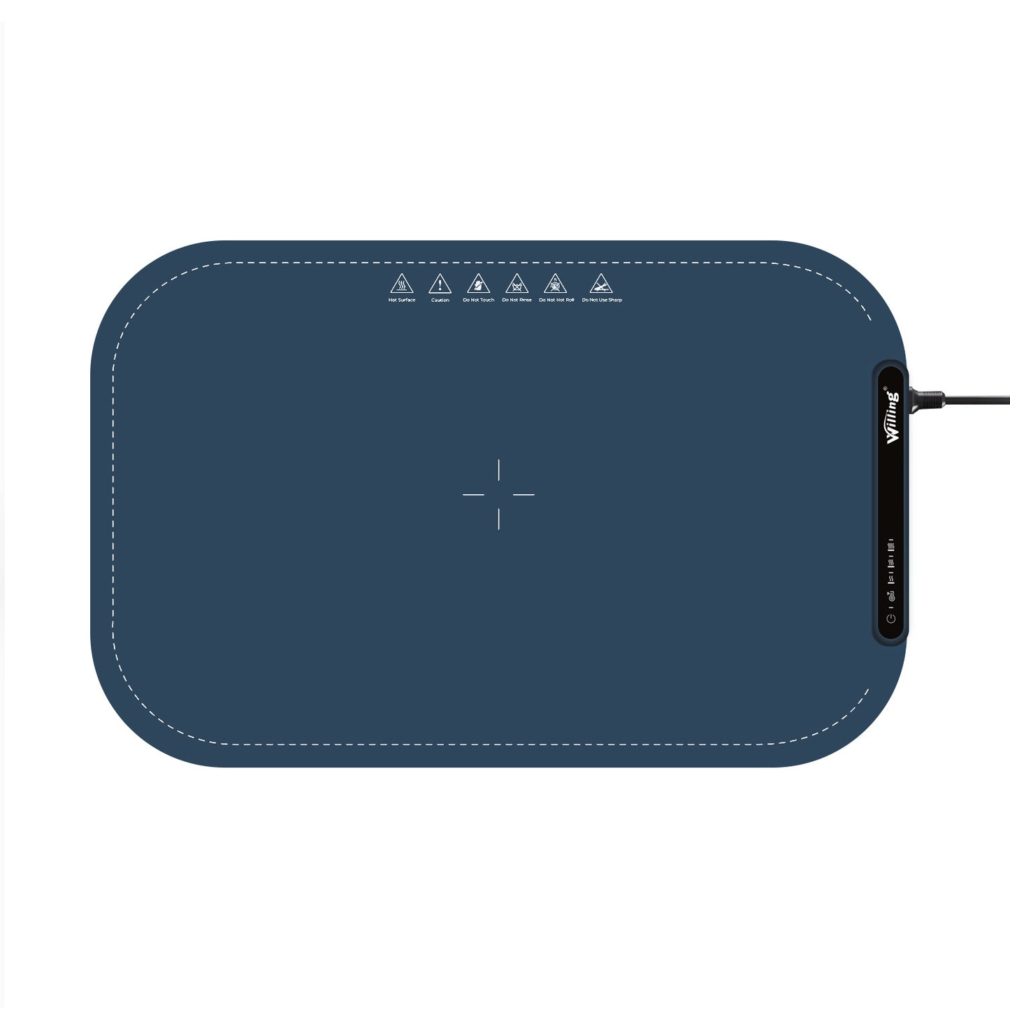 Willing 250W Food Warming Mat 3-Temperature Setting Home Food Warmer Portable Warming Trays For Stainless Steel Ceramic, Glass Enamelware - Navy Blue PetsFani